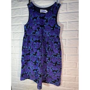 Vintage Common Sense Designs Girl's Floral Dress Size 7 90s corduroy